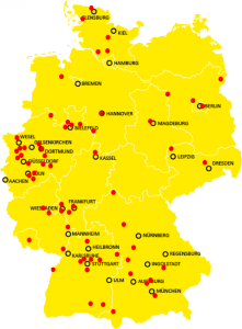 Karte der DMS Standorte