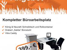 Komplettarbeitsplatz im Frühlingsangebot