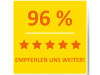 96% empfehlen uns weiter!