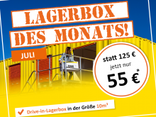 Lagerbox des Monats Juli 10cbm für 55 Euro